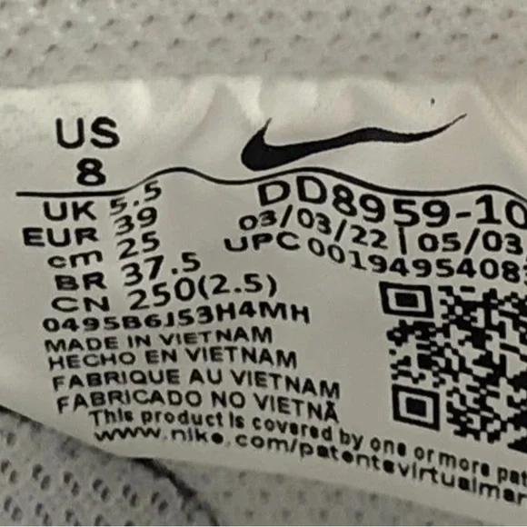 EUC [Nike] Air Force 1 White Athletic Tennis Shoes Sneakers Women’s 8 / Mens 6.5 - Picture 15 of 16